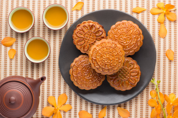 茶壶月饼素材图片