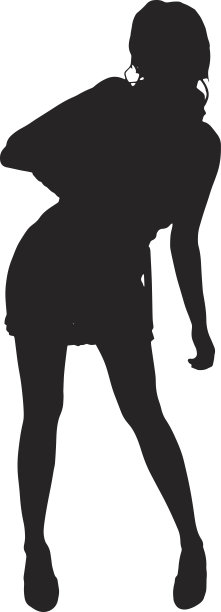 一个女人的矢量剪影。图片下载