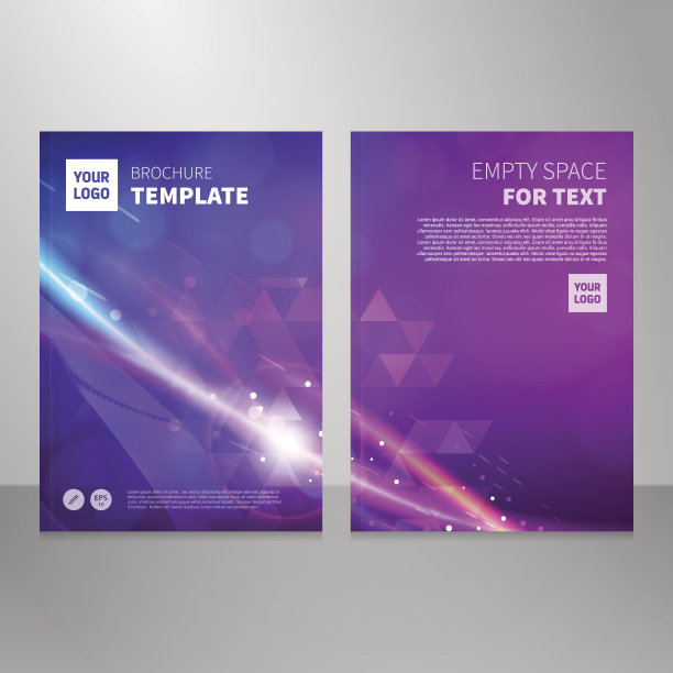 宣传册图书抽象矢量背景设计模板图片下载