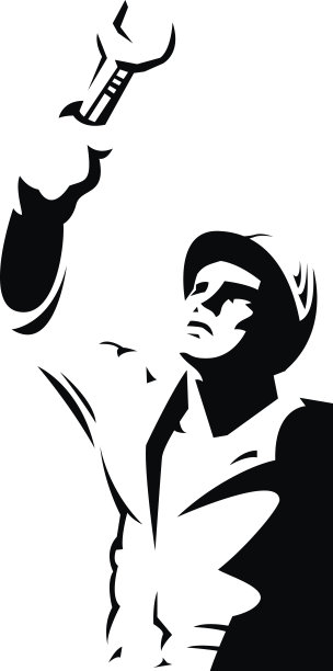 带扳手的工人图片下载