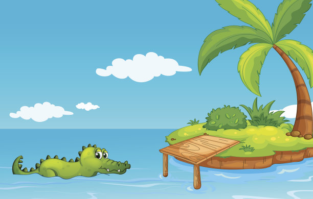鳄鱼要去岛上了图片下载
