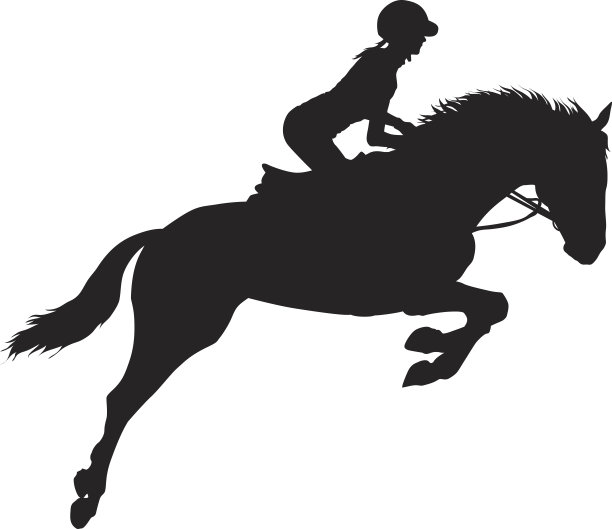马术运动轮廓图片下载