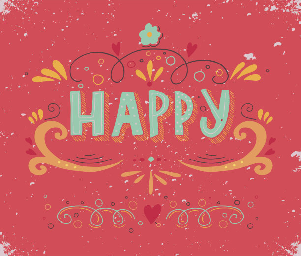 手绘复古标签与手工刻字和装饰图片下载