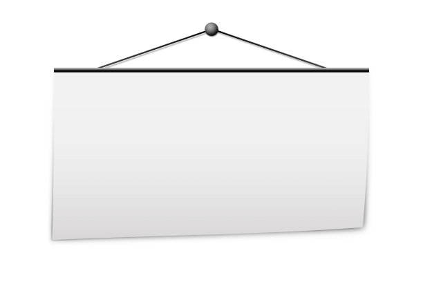 竖挂白色横幅。图片下载