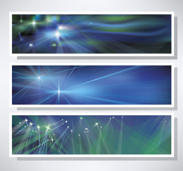 矢量设置的旗帜设计。图片下载