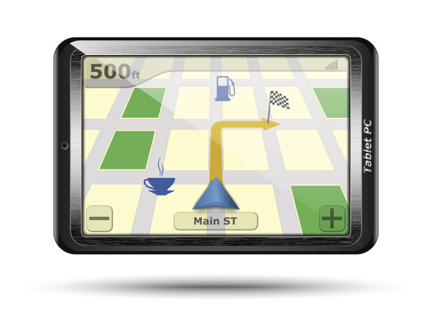 原装GPS平板电脑。向量图片下载