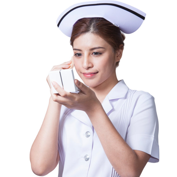 年轻的亚洲护士化妆图片下载