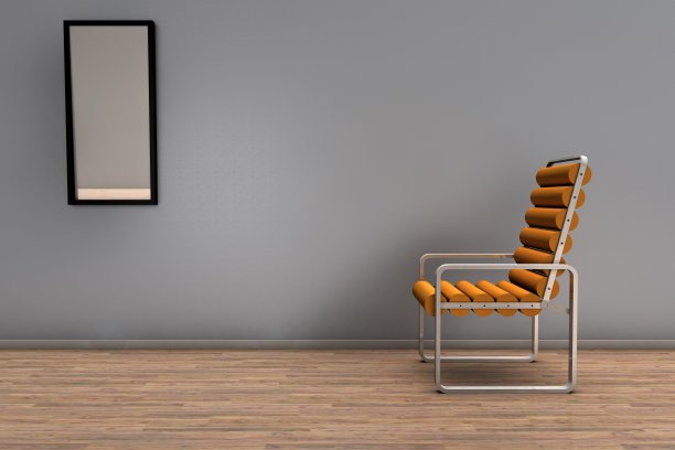 现代扶手椅在一个优雅的设置图片下载