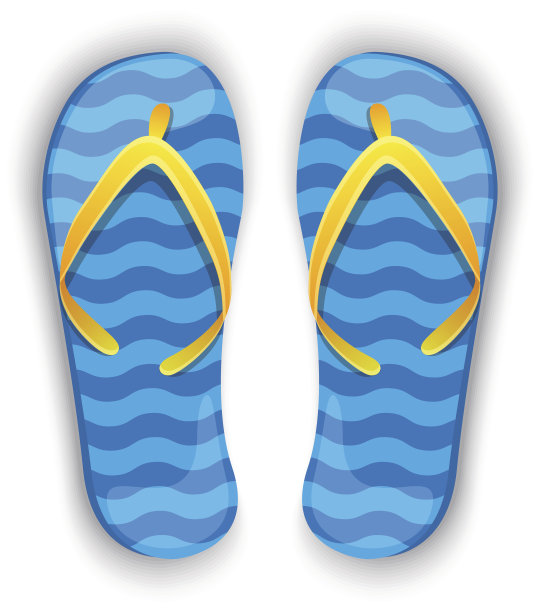 闪亮的蓝色人字拖图片下载