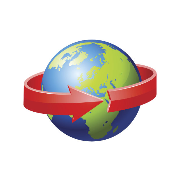 地球用红箭头圈着图片下载