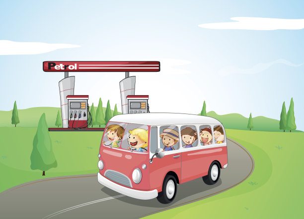 在公共汽车上的孩子们图片下载