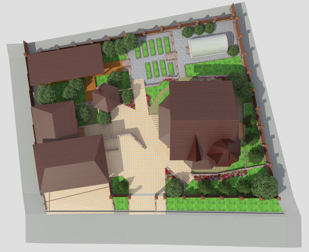 庭院装饰的美化例子图片下载