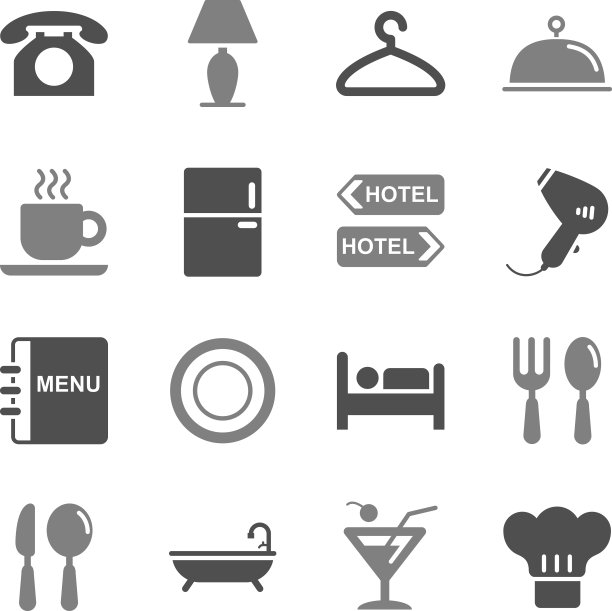 酒店图标设置1灰色图片下载