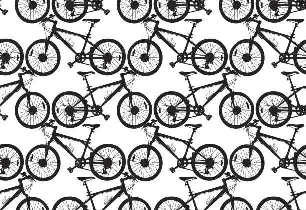 自行车轮廓模式图片下载