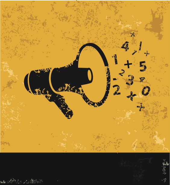 旧背景上的扩音器设计，矢量图片下载