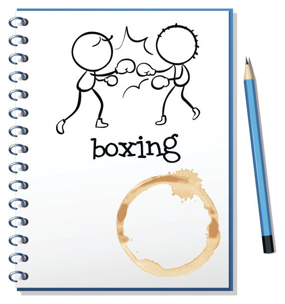 封面上有两个拳击手的笔记本图片下载