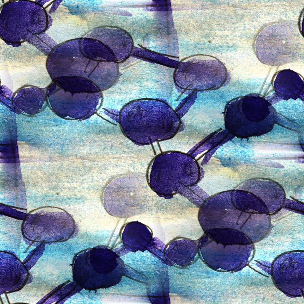 垃圾古代装饰画美国彩色图案水蓝色图片下载