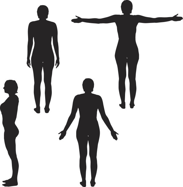 矢量剪影的女人。图片下载