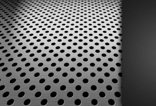 金属网格的横幅。图片下载