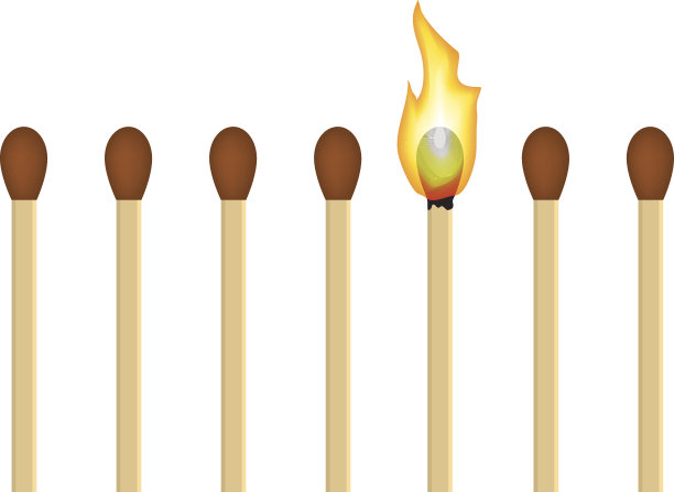 燃烧的火柴图片下载