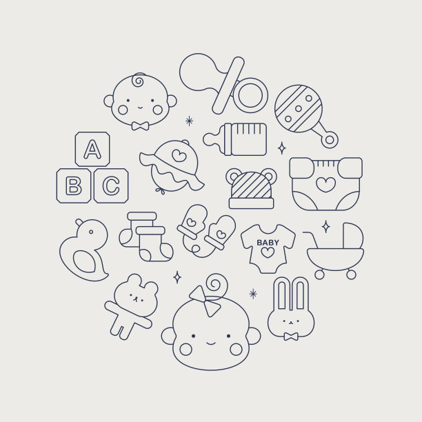 宝贝线圆形图标设置图片下载