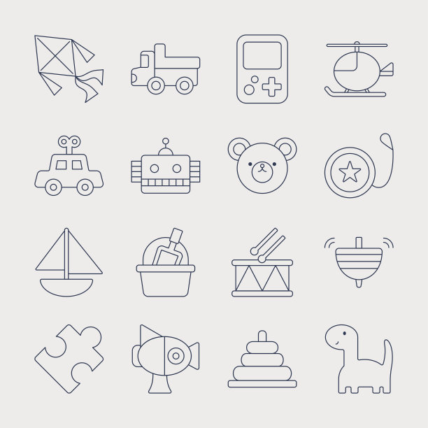 玩具线图标集图片下载