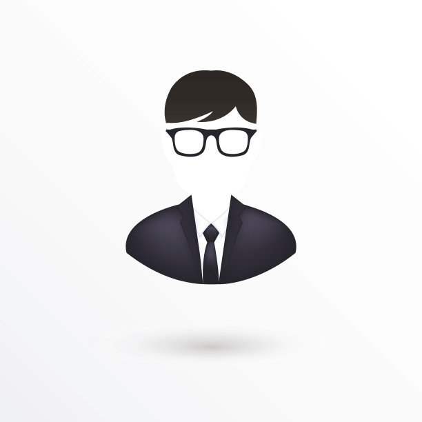 图标的商人。孤立在白色的。图片下载