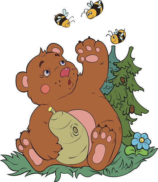 熊和蜜蜂图片下载