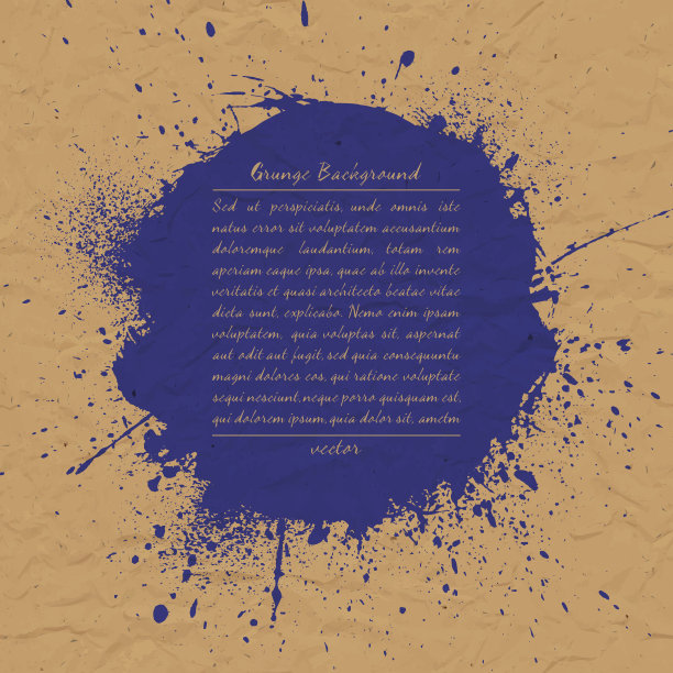 复古矢量纸背景与墨迹图片下载