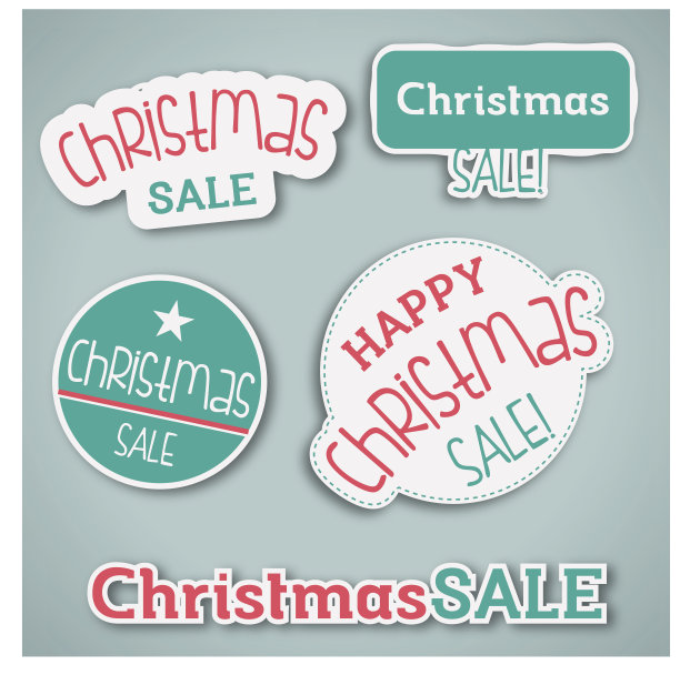 圣诞节销售标签图片下载