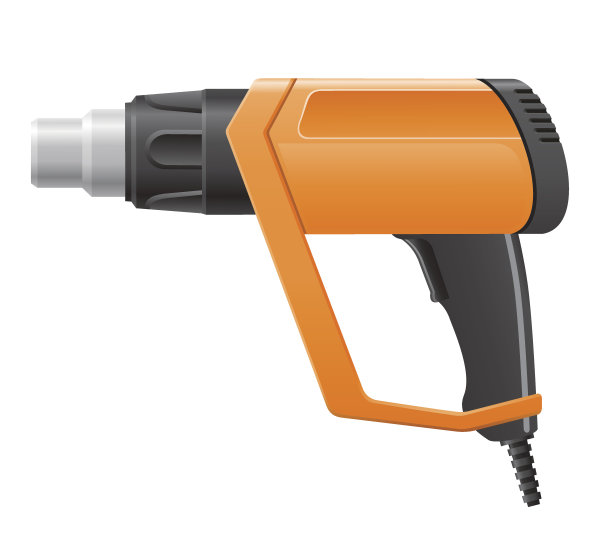 电动建筑热风烘干机枪矢量图图片下载