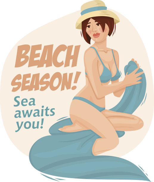 戴巴拿马帽的女孩图片下载