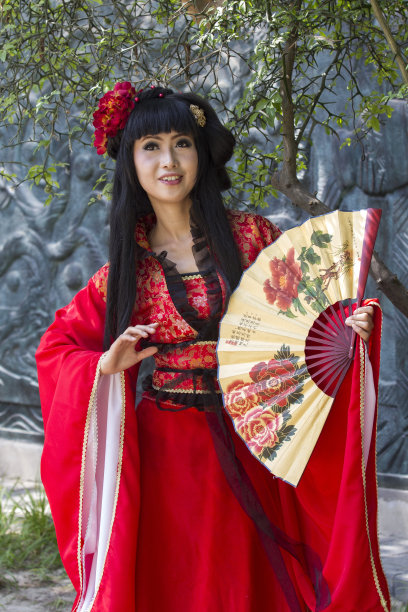 人物:少女角色扮演传统的汉代人物图片下载