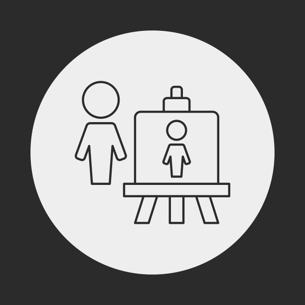 绘画艺术品线图标图片下载