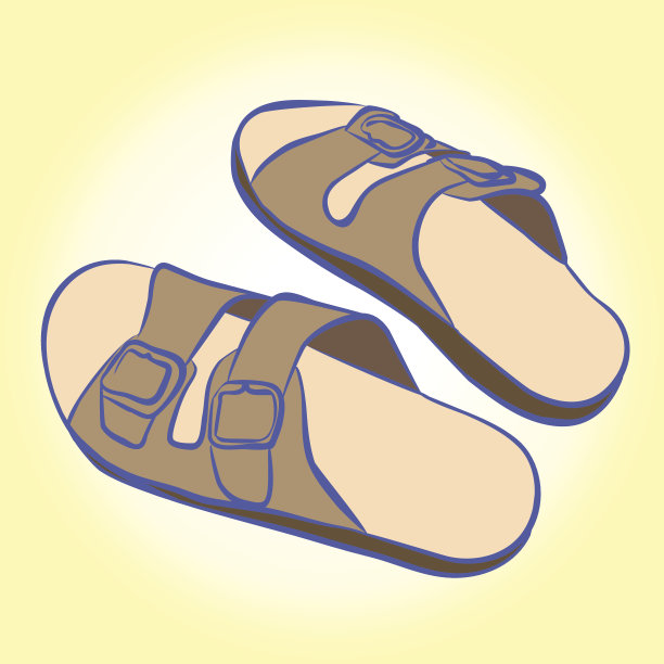 适合在海滩和房子上轻松散步的拖鞋图片下载