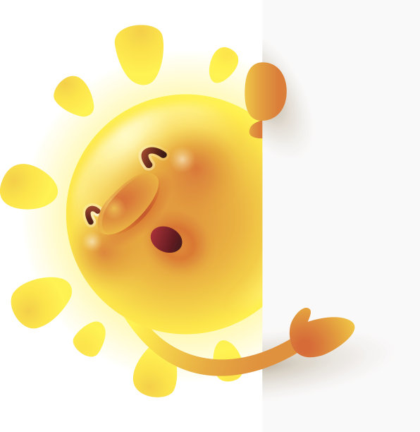 夏天的太阳与大标志图片下载