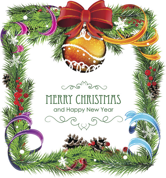 橙色的圣诞球，上面有蝴蝶结和丝带图片下载