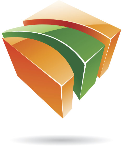 彩色3d立体抽象图标图片下载