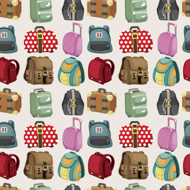 卡通袋套无缝图案图片下载