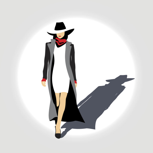 戴帽子的商务女士图片下载