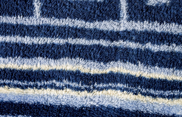 蓝色毛巾布的纹理与条纹图片下载