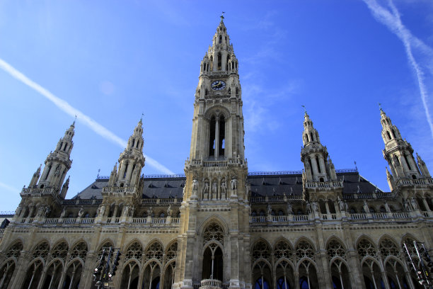 维也纳市政厅。Architectural细节图片下载