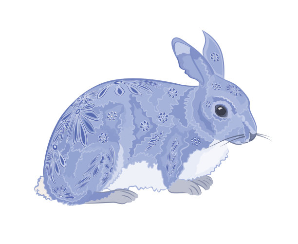 兔子画得像复活节彩蛋图片下载