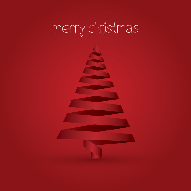 圣诞贺卡配圣诞树图片下载