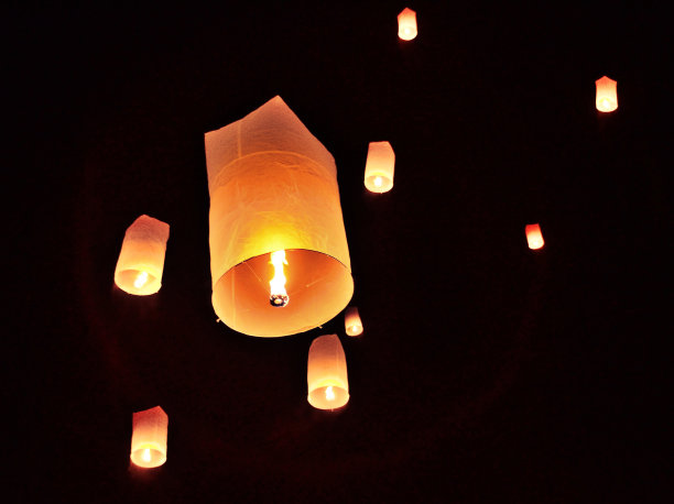 清迈省的浮灯笼图片下载