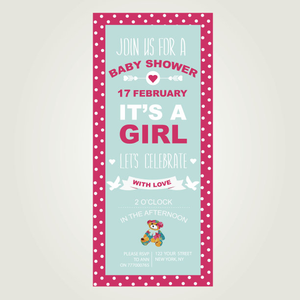 宝宝派对邀请。图片下载