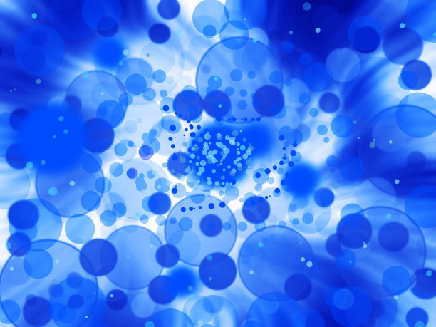 蓝色散景抽象光背景。图片下载