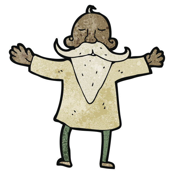 卡通人物，留着令人印象深刻的胡子图片下载