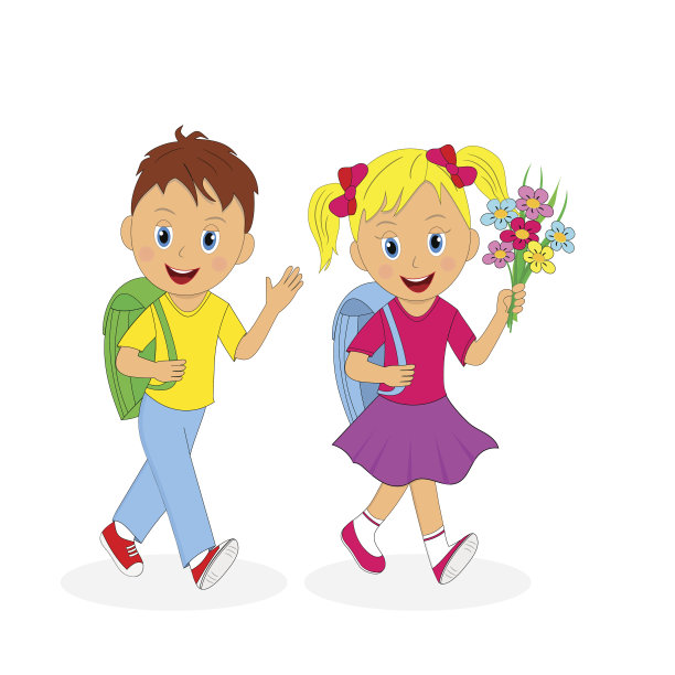 回到学校。孩子们去上学。图片下载