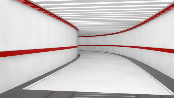 未来建筑室内走廊图片下载